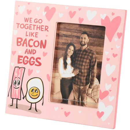 Together Like Bacon And Eggs Photo Frame - Wood, Paper, Glass, Metal