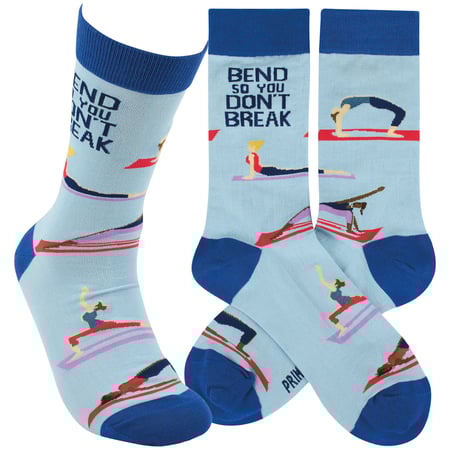 Bend So You Don't Break Socks - Cotton, Nylon, Spandex