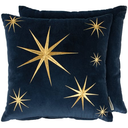 Gold Starburst Pillow - Cotton, Zipper