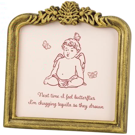 Next Time I Feel Butterflies Framed Art - Wood, Paper, Metal