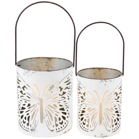 Butterfly Lantern Set - Metal