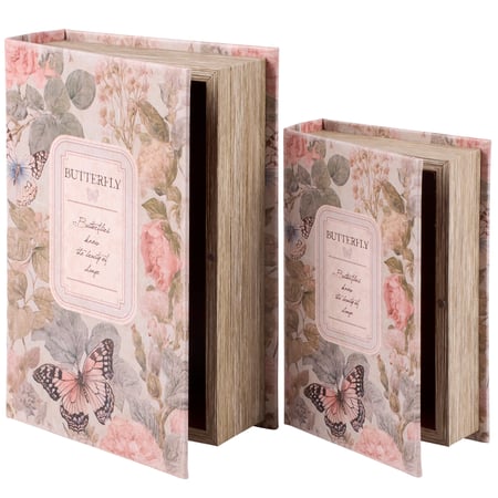 Butterfly Book Box Set - Wood, Velvet, Canvas, Metal, Magnet