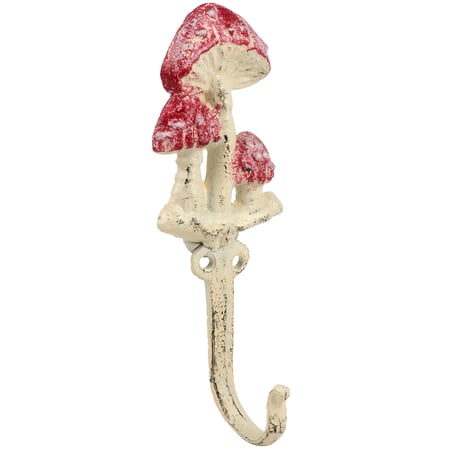 Red Cap Mushrooms Wall Hook - Metal