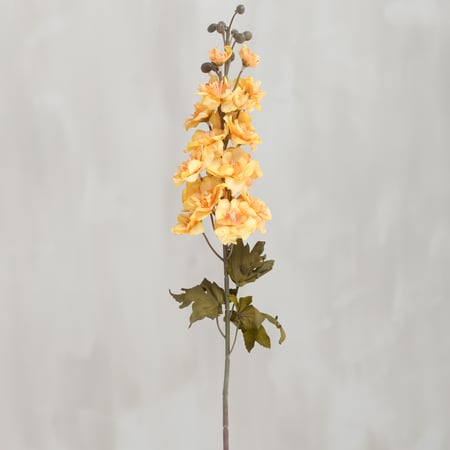 Yellow Delphinium Floral Pick - Plastic, Fabric, Wire