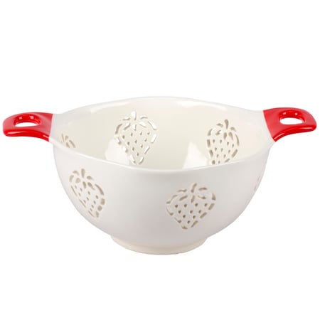 Strawberries Berry Bowl - Porcelain