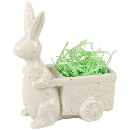 Bunny Cart Pot - Stoneware