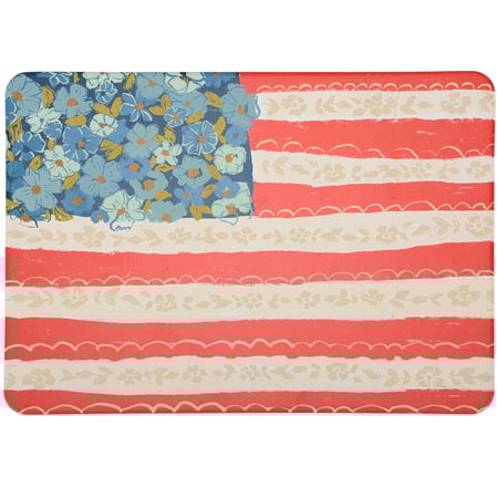 Floral Flag Trivet - Stone, Plastic