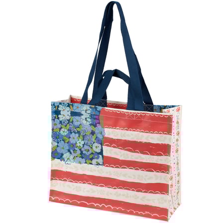 Floral Flag Carryall Tote - Post-Consumer Material, Nylon