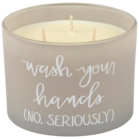 Wash Your Hands Candle - Soy Wax, Glass, Cotton