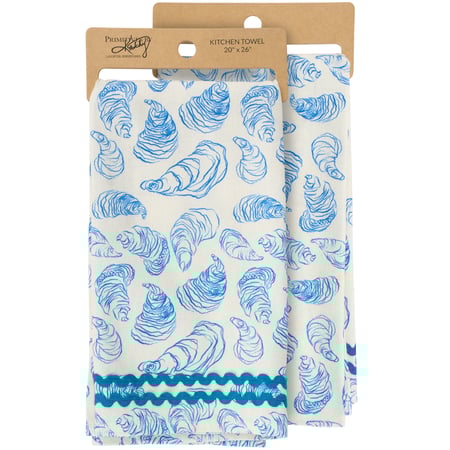 Oysters Kitchen Towel - Cotton, Linen