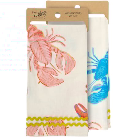 Lobsters Kitchen Towel - Cotton, Linen