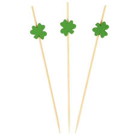 Shamrocks Party Pick Set - Bamboo, Plywood