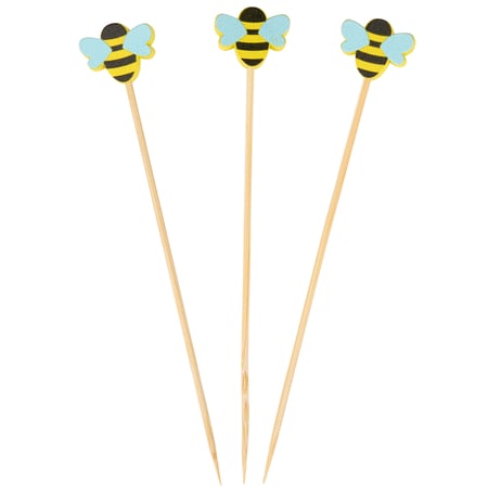 Bees Party Pick Set - Bamboo, Plywood