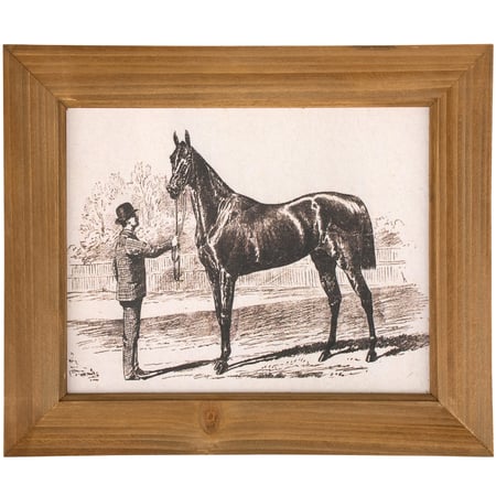 Horse Sketch Framed Wall Art - Wood, Canvas