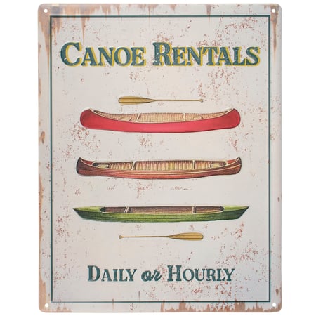Canoe Rentals Wall Decor - Metal