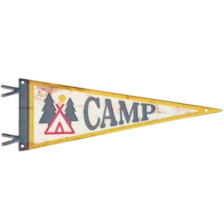 Camp Pennant Wall Decor - Metal
