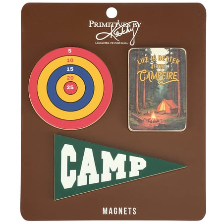 Camp Magnet Set - Wood, Metal, Magnet