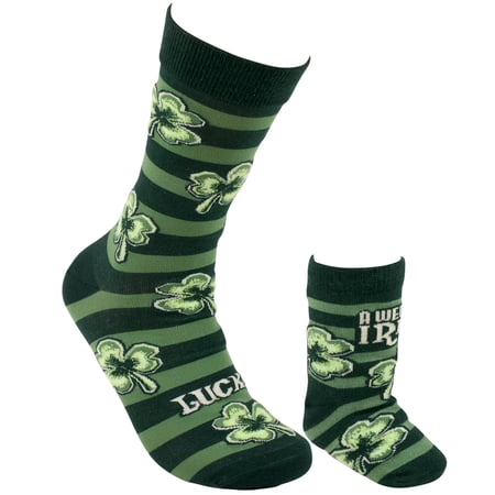 Lucky Baby & Me Sock Set - Cotton, Nylon, Spandex