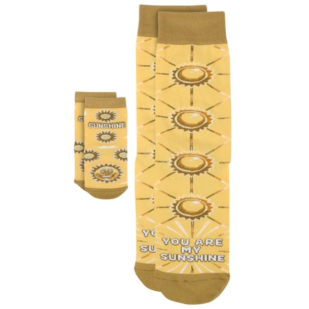 You Are My Sunshine/Sunshine Baby & Me Sock Set - Cotton, Nylon, Spandex