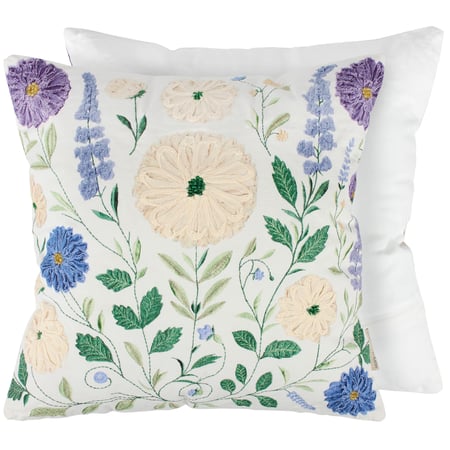 Anemone & Salvia Pillow - Cotton, Zipper