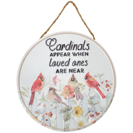 Cardinals Appear Loved Ones Near Wall Decor - Metal, Jute