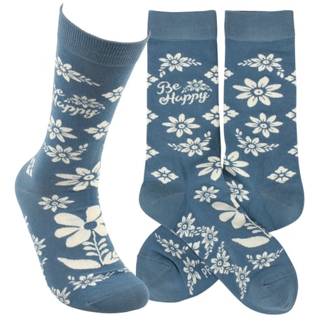 Be Happy Socks - Cotton, Nylon, Spandex