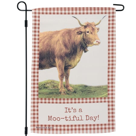 It's A Mootiful Day Garden Flag - Polyester