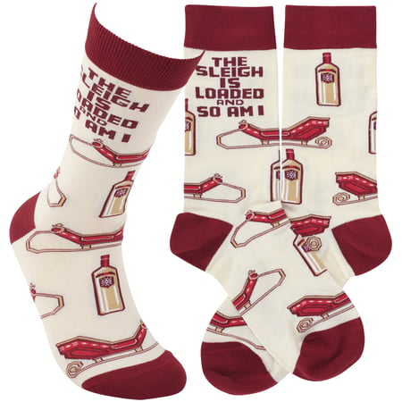 The Sleigh Is Loaded And So Am I Socks - Cotton, Nylon, Spandex