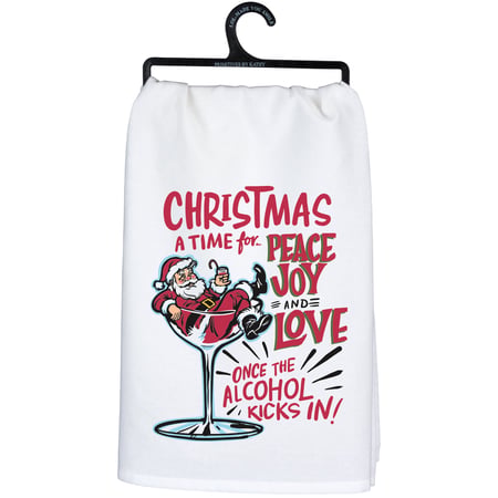 Christmas Joy And Love Kitchen Towel - Cotton