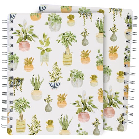 Plants Spiral Notebook - Paper, Metal