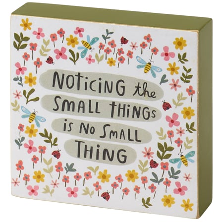 No Small Thing Block Sign - Wood, Paper