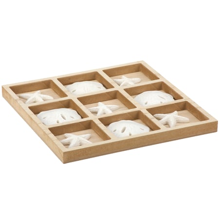 Tic Tac Shells Tabletop Game - Wood, Plastic