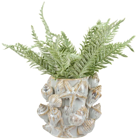 Reactive Glaze Shell Vase - Ceramic