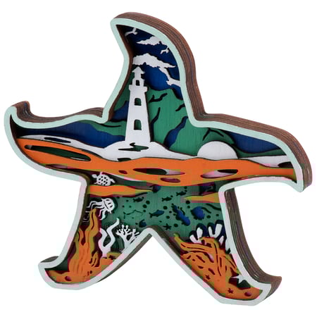 Starfish Sitter - Wood