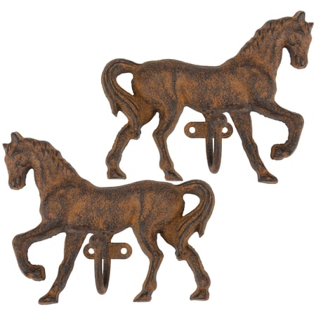 Horses Wall Hook Set - Metal