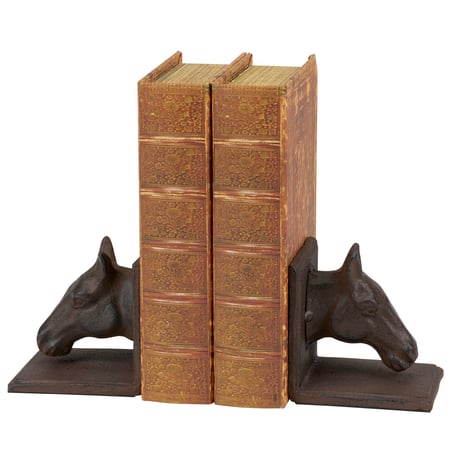 Horse Head Bookends - Metal