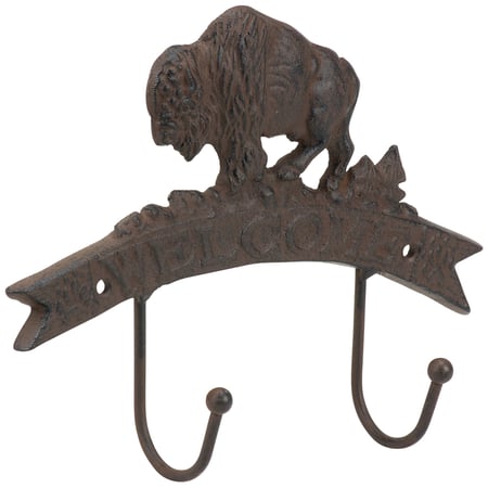 Bison Welcome Wall Hook - Metal