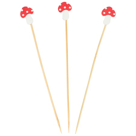 Mushroom Party Pick Set - Bamboo, Plywood