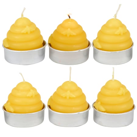 Bee Skep Figurine Candle Set - Soy Wax, Paraffin, Cotton