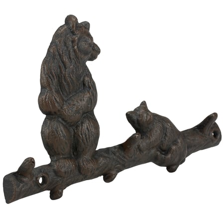Bear And Cub Wall Hook - Metal