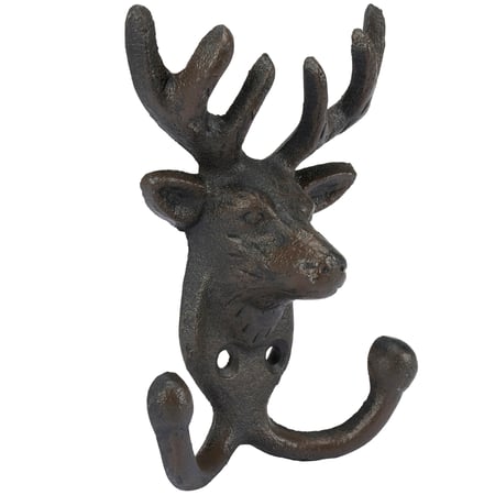 Stag Head Wall Hook - Metal