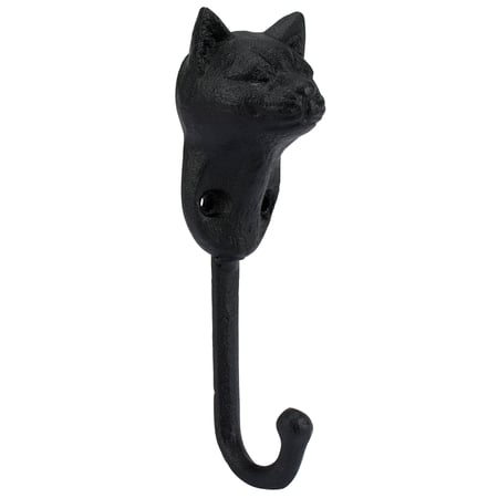 Black Cat Wall Hook - Metal