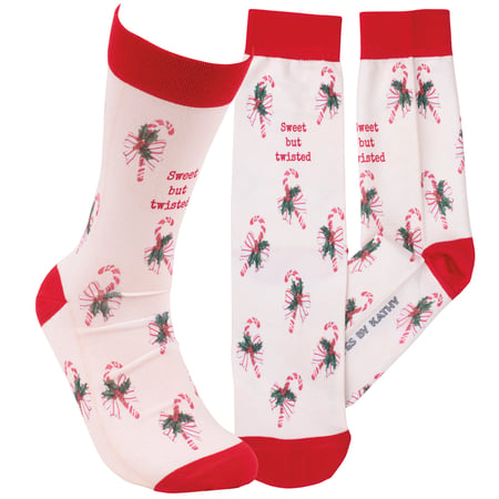 Sweet But Twisted Socks - Polyester, Spandex