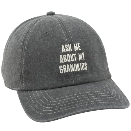 Ask Me About My Grandkids Baseball Cap - Cotton, Metal