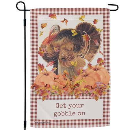 Get Your Gobble On Garden Flag - Polyester