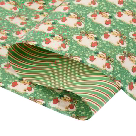 Retro Santa Gift Wrap - Paper