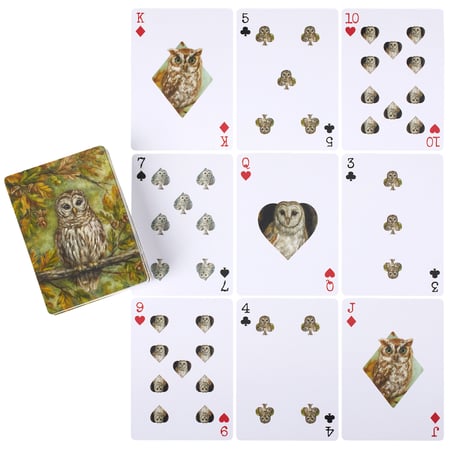 Fall Owls Playing Cards - Paper