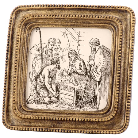 Nativity Sketch Framed Art - Wood, Paper, Metal