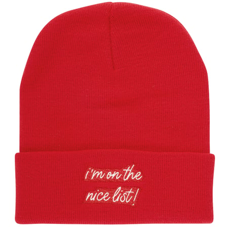 I'm On The Nice List Beanie - Acrylic