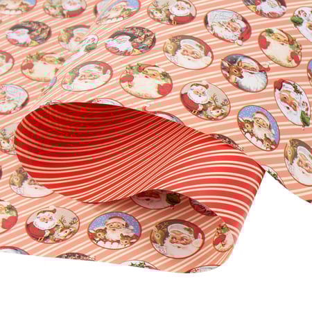 Santa Faces Gift Wrap - Paper